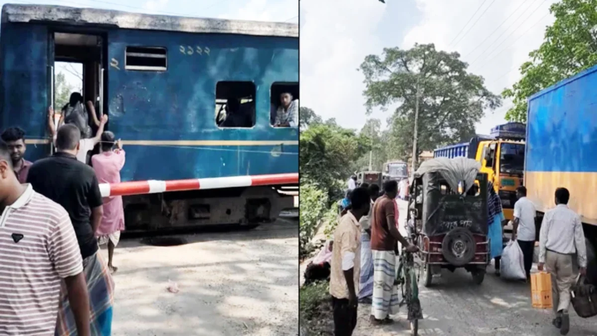 বগি ফেলে চলে গেল ট্রেনের ইঞ্জিন, মহাসড়কে তীব্র যানজট