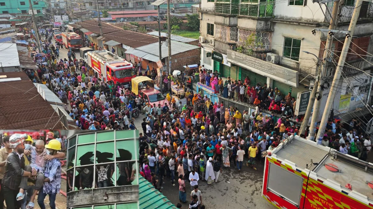 গাজীপুরে পোশাক কারখানায় আগুন, ৬৯ শ্রমিককে জীবিত উদ্ধার