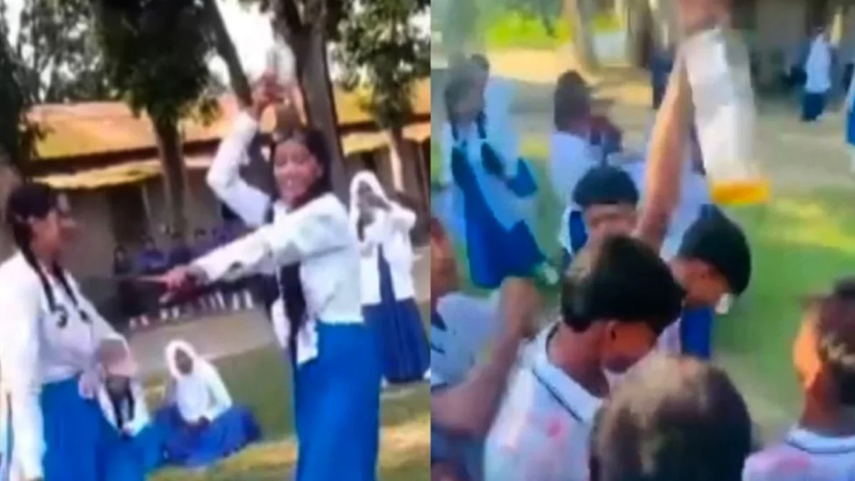মদের বোতল হাতে বিদ্যালয়ের মাঠে শিক্ষার্থীদের নাচানাচি, ভিডিও ভাইরাল